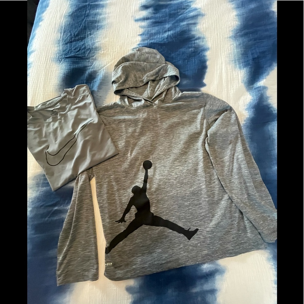 Nike Air Jordan dry-fit hoodie & dry-fit top sz L